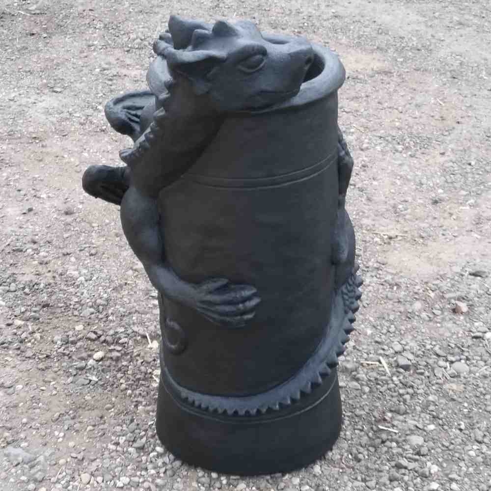 anthracite dragon chimney pot